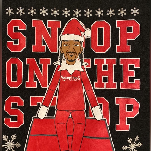 Dogg Supply by Snoop Dogg Holiday Crew Neck Fleece Sweatshirt Size Large - Picture 2 of 8